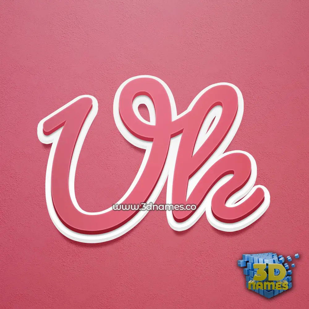 uk in Red Scribble style - 3D name wallpaper