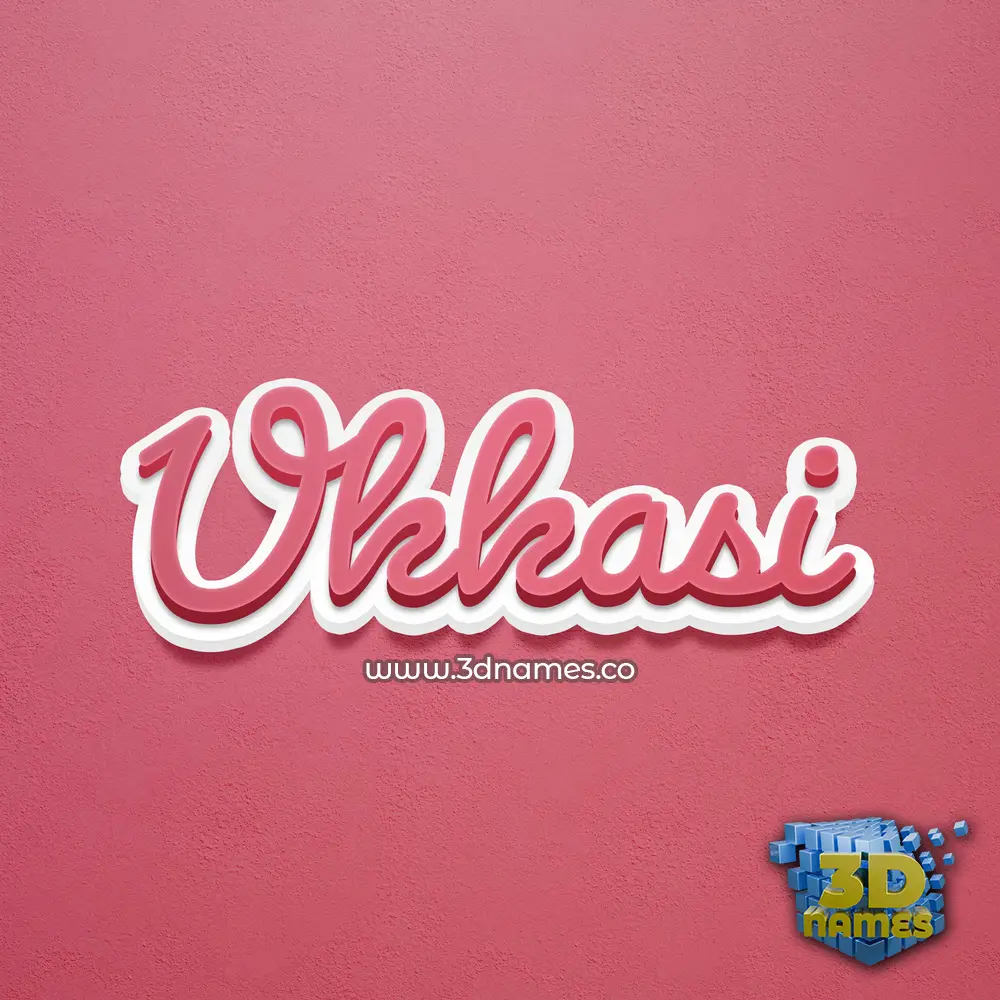 ukkasi in Red Scribble style - 3D name wallpaper