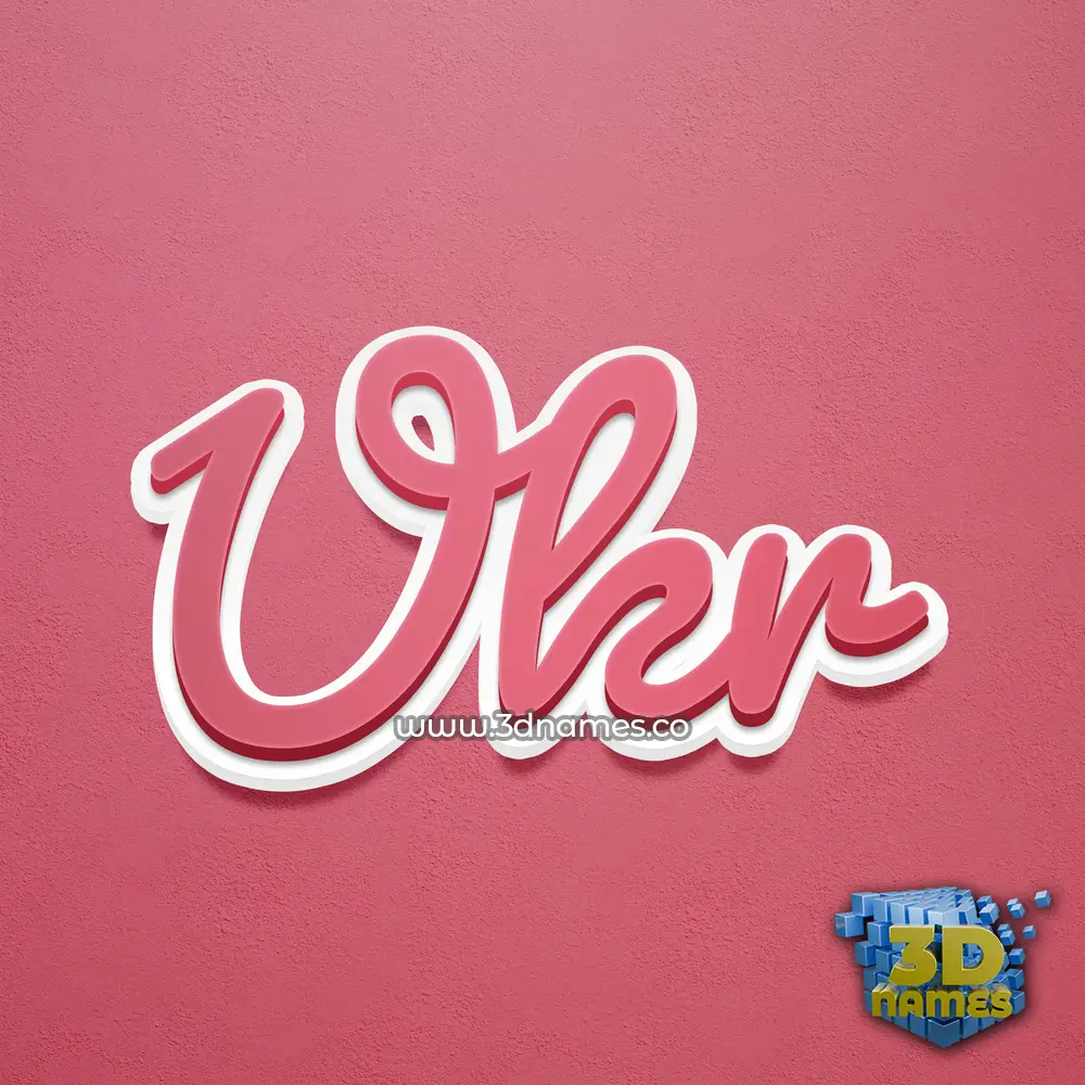 ukr in Red Scribble style - 3D name wallpaper