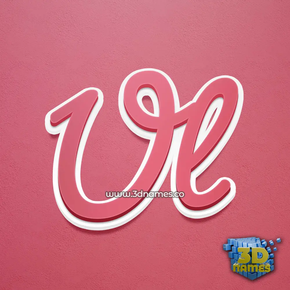 ul in Red Scribble style - 3D name wallpaper