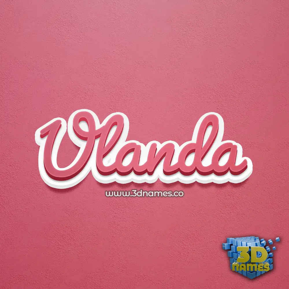 ulanda in Red Scribble style - 3D name wallpaper