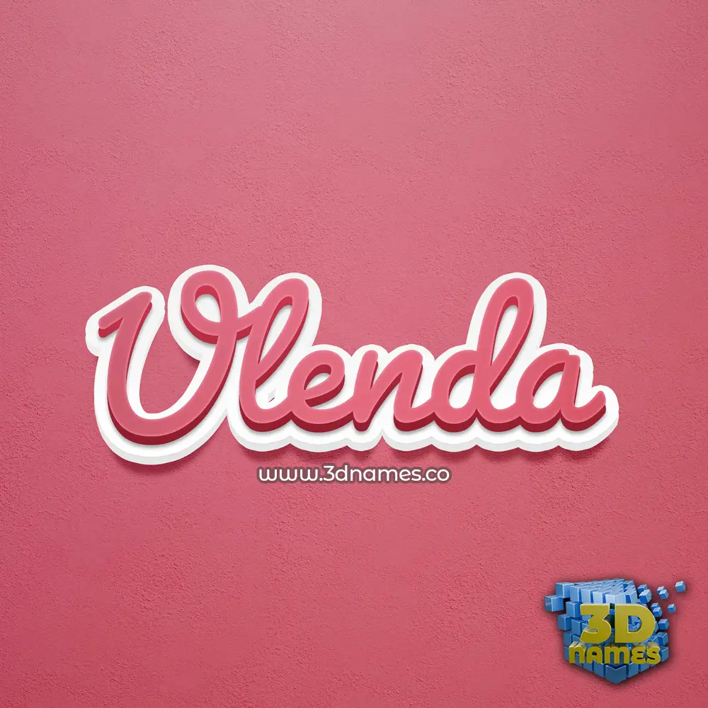 ulenda in Red Scribble style - 3D name wallpaper