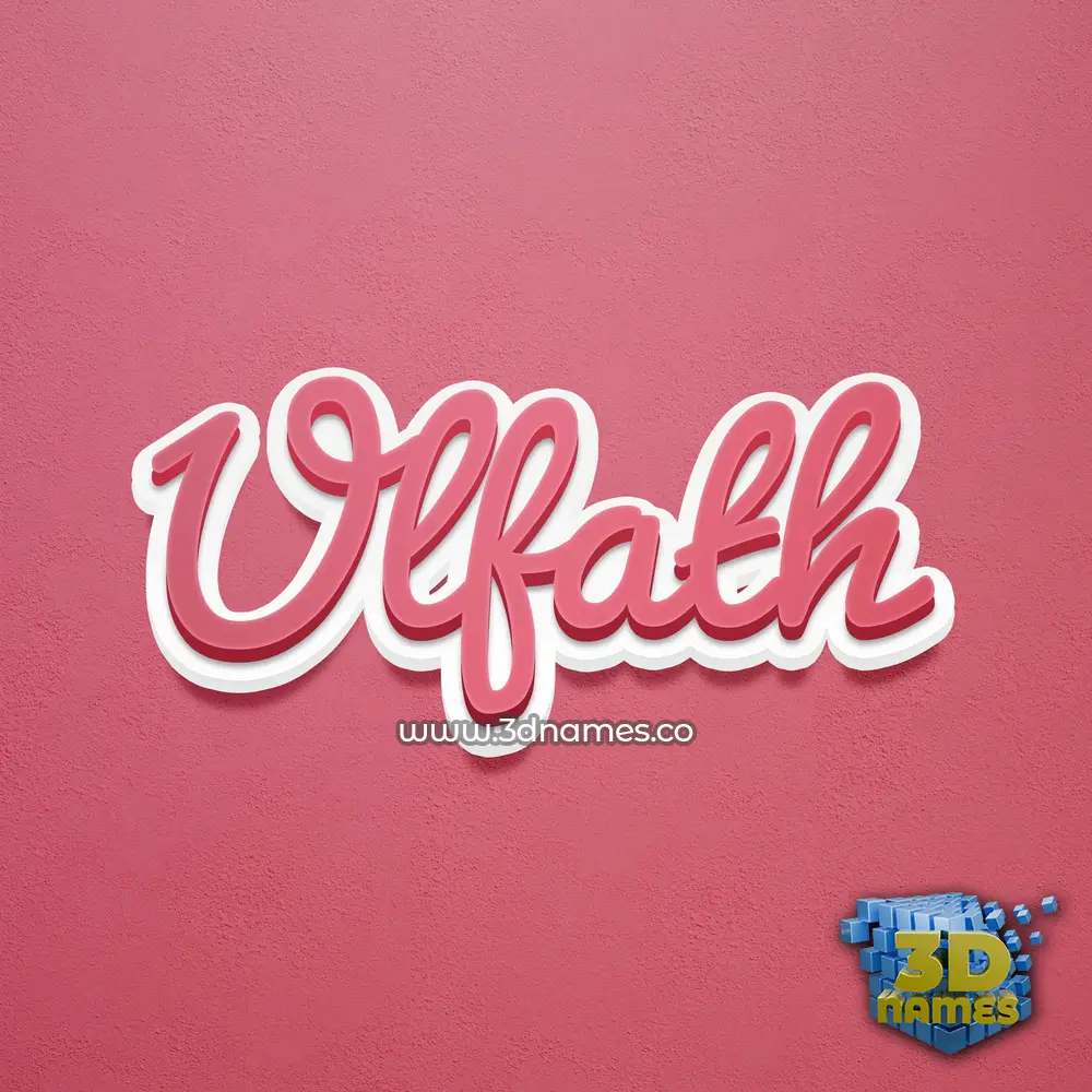 ulfath in Red Scribble style - 3D name wallpaper