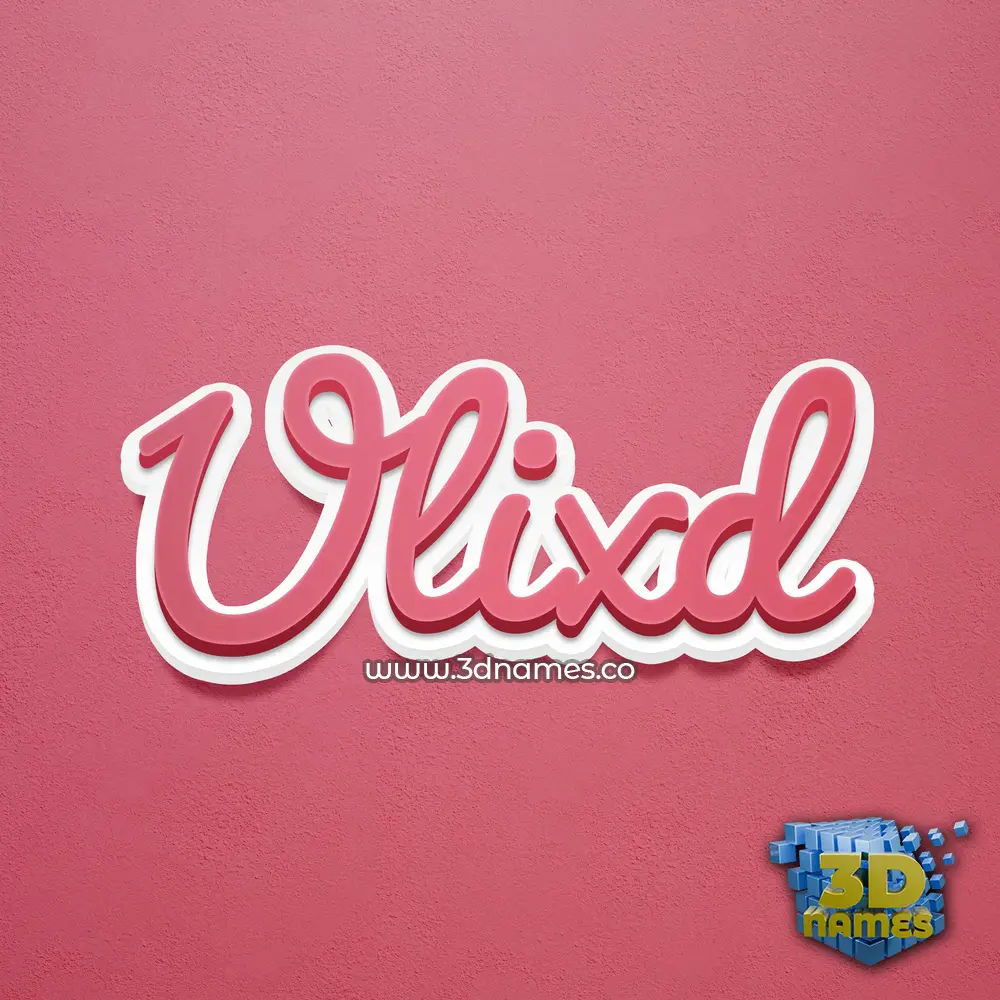 ulixd in Red Scribble style - 3D name wallpaper