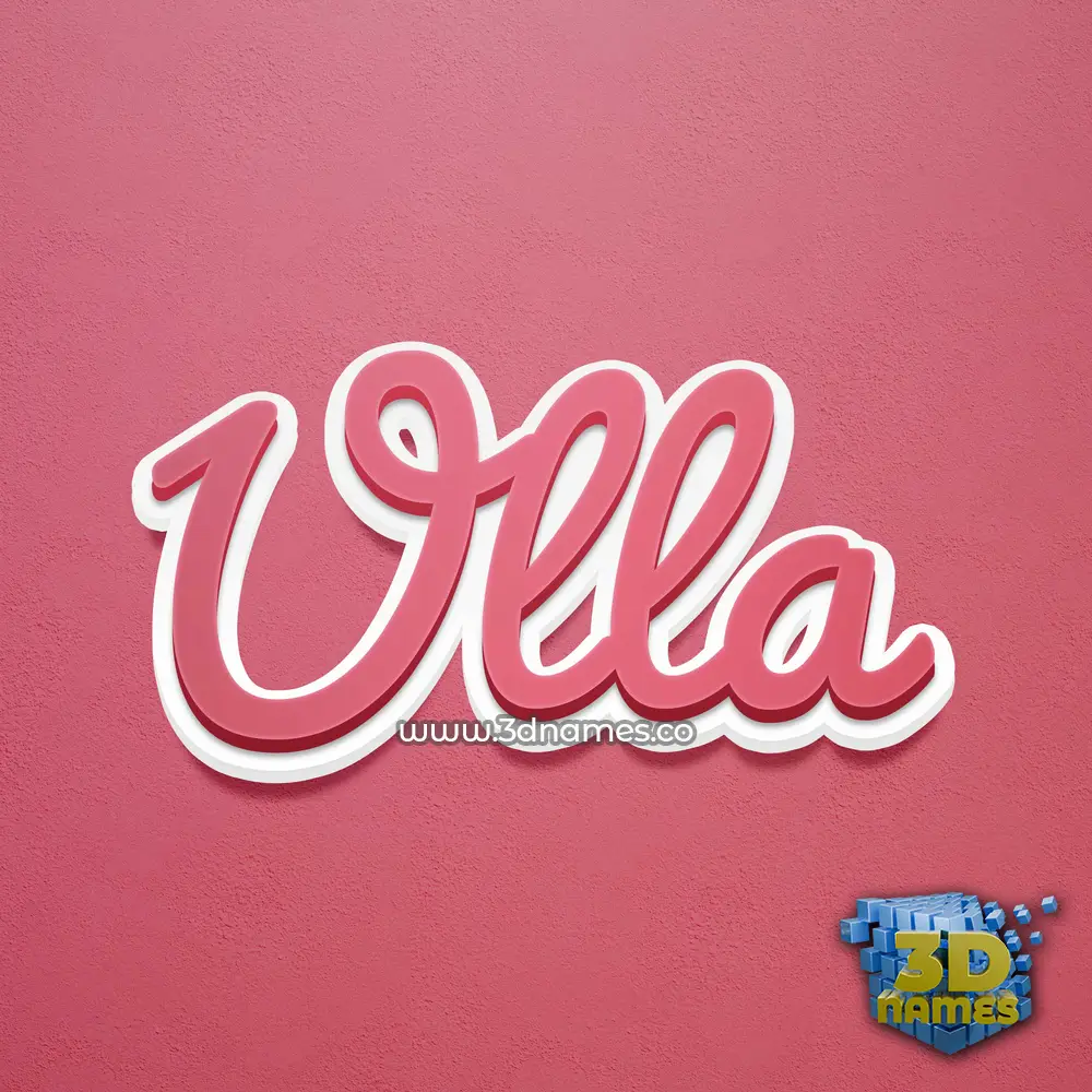ulla in Red Scribble style - 3D name wallpaper