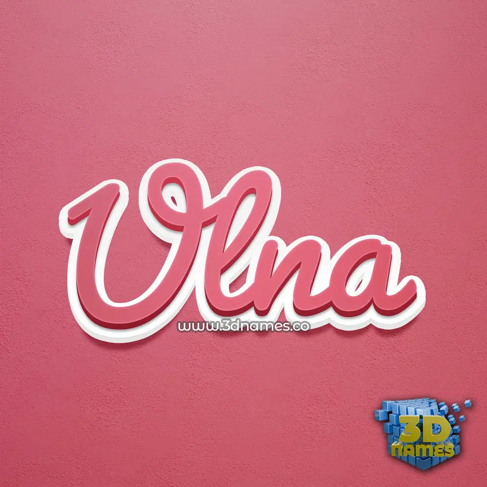 ulna in Red Scribble style - 3D name wallpaper