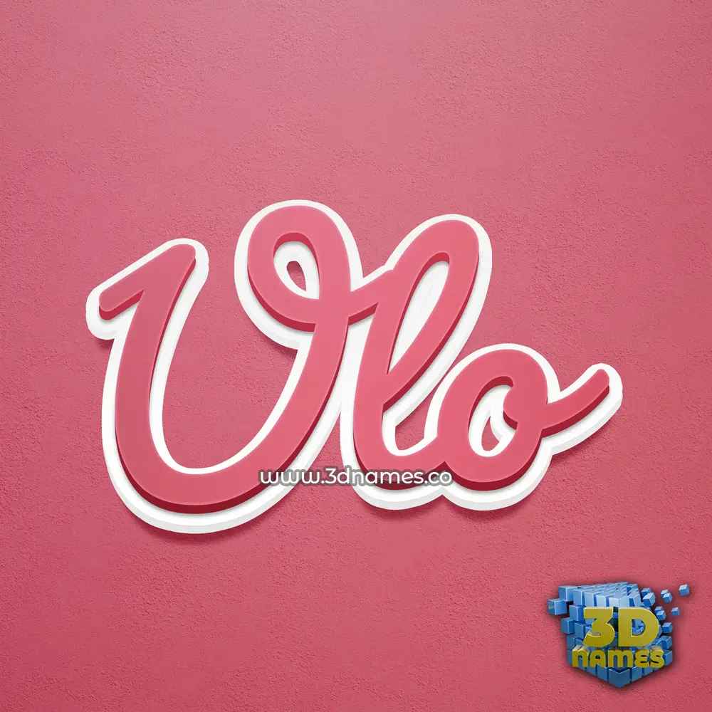 ulo in Red Scribble style - 3D name wallpaper