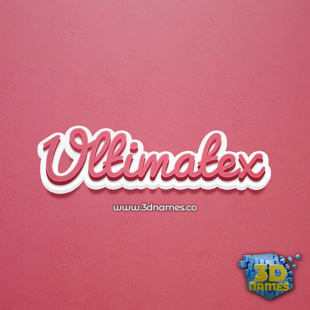 ultimatex in Red Scribble style - 3D name wallpaper