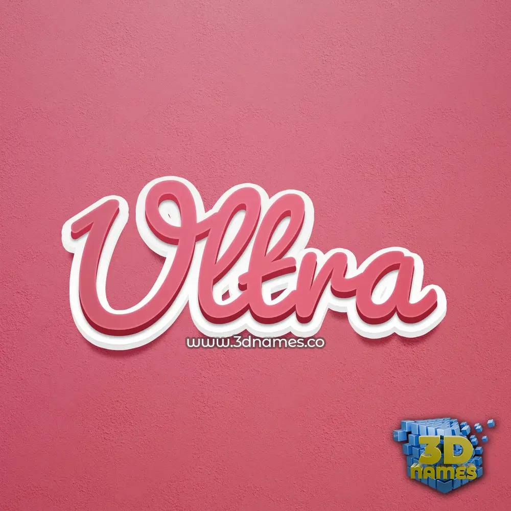 ultra in Red Scribble style - 3D name wallpaper