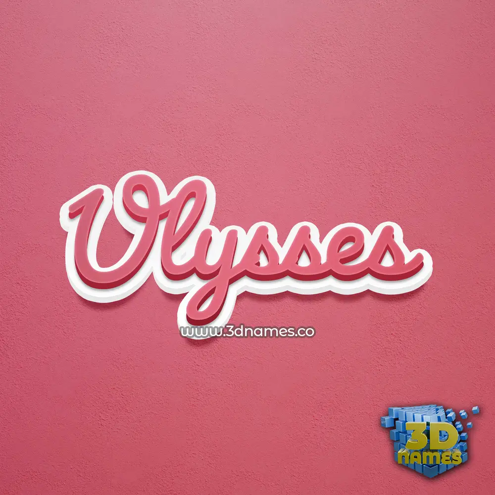 ulysses in Red Scribble style - 3D name wallpaper