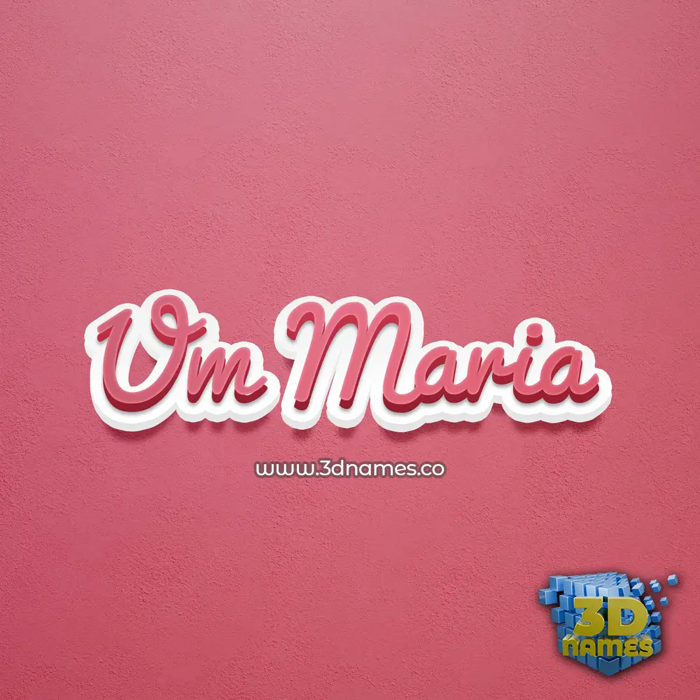 um maria in Red Scribble style - 3D name wallpaper