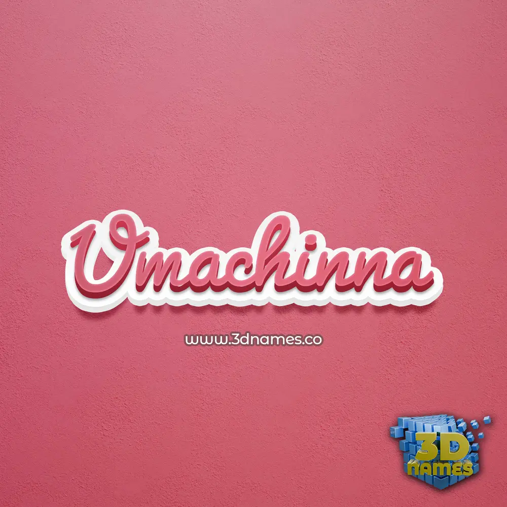 umachinna in Red Scribble style - 3D name wallpaper