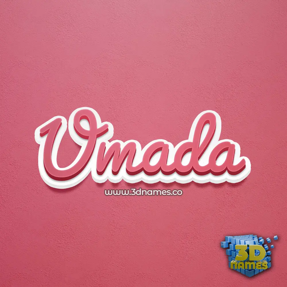 umada in Red Scribble style - 3D name wallpaper