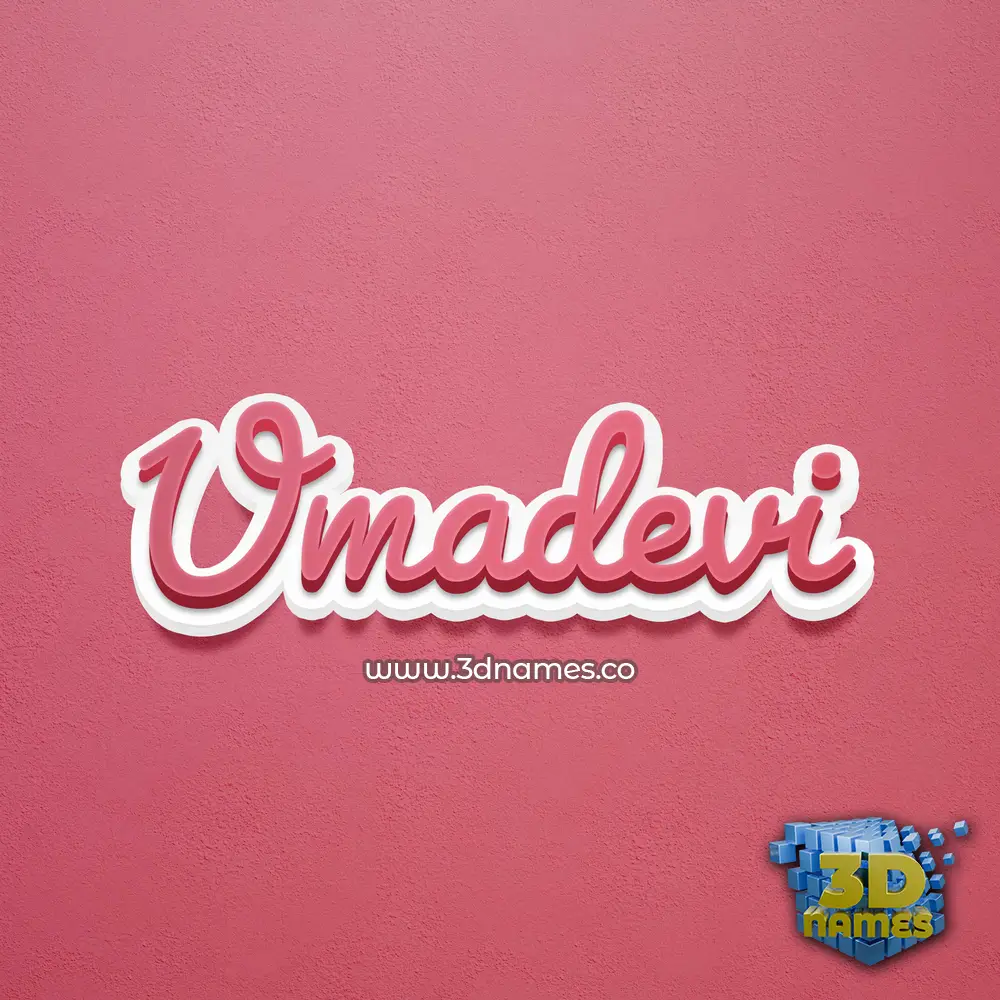 umadevi in Red Scribble style - 3D name wallpaper