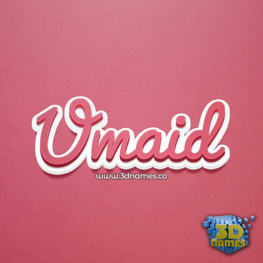 umaid in Red Scribble style - 3D name wallpaper