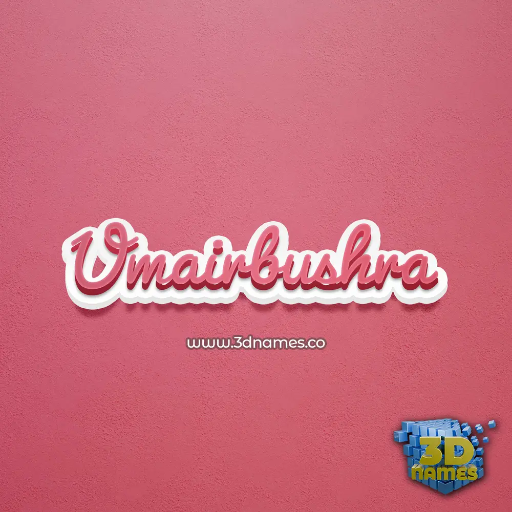 umairbushra in Red Scribble style - 3D name wallpaper