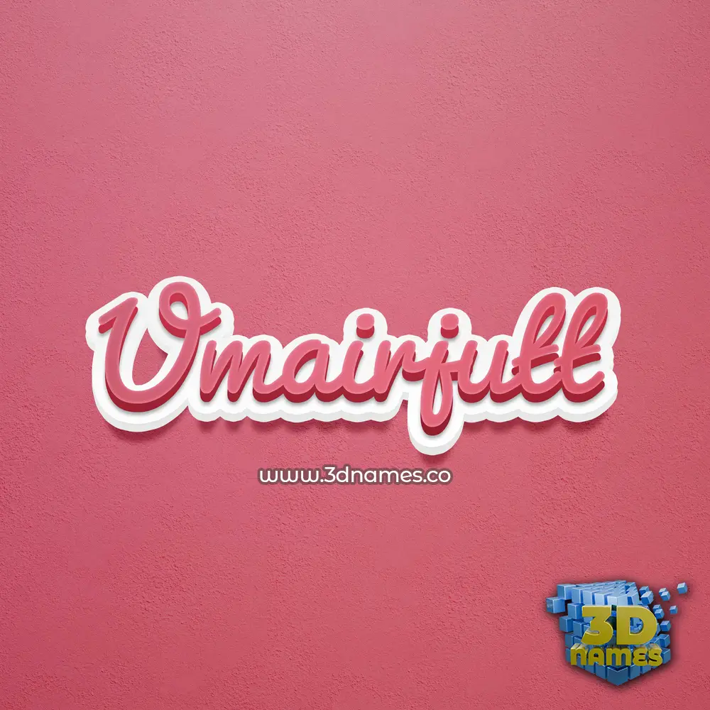 umairjutt in Red Scribble style - 3D name wallpaper