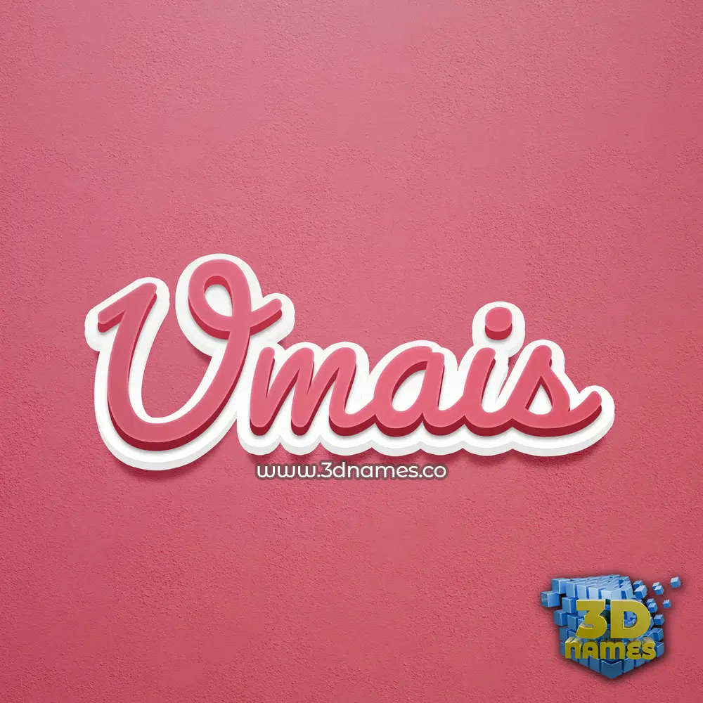 umais in Red Scribble style - 3D name wallpaper