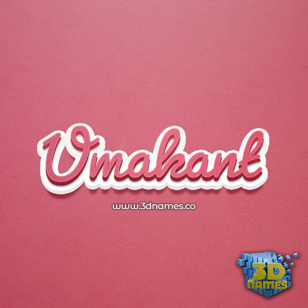 umakant in Red Scribble style - 3D name wallpaper