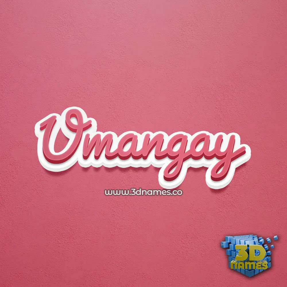 umangay in Red Scribble style - 3D name wallpaper