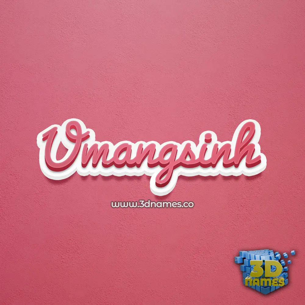 umangsinh in Red Scribble style - 3D name wallpaper