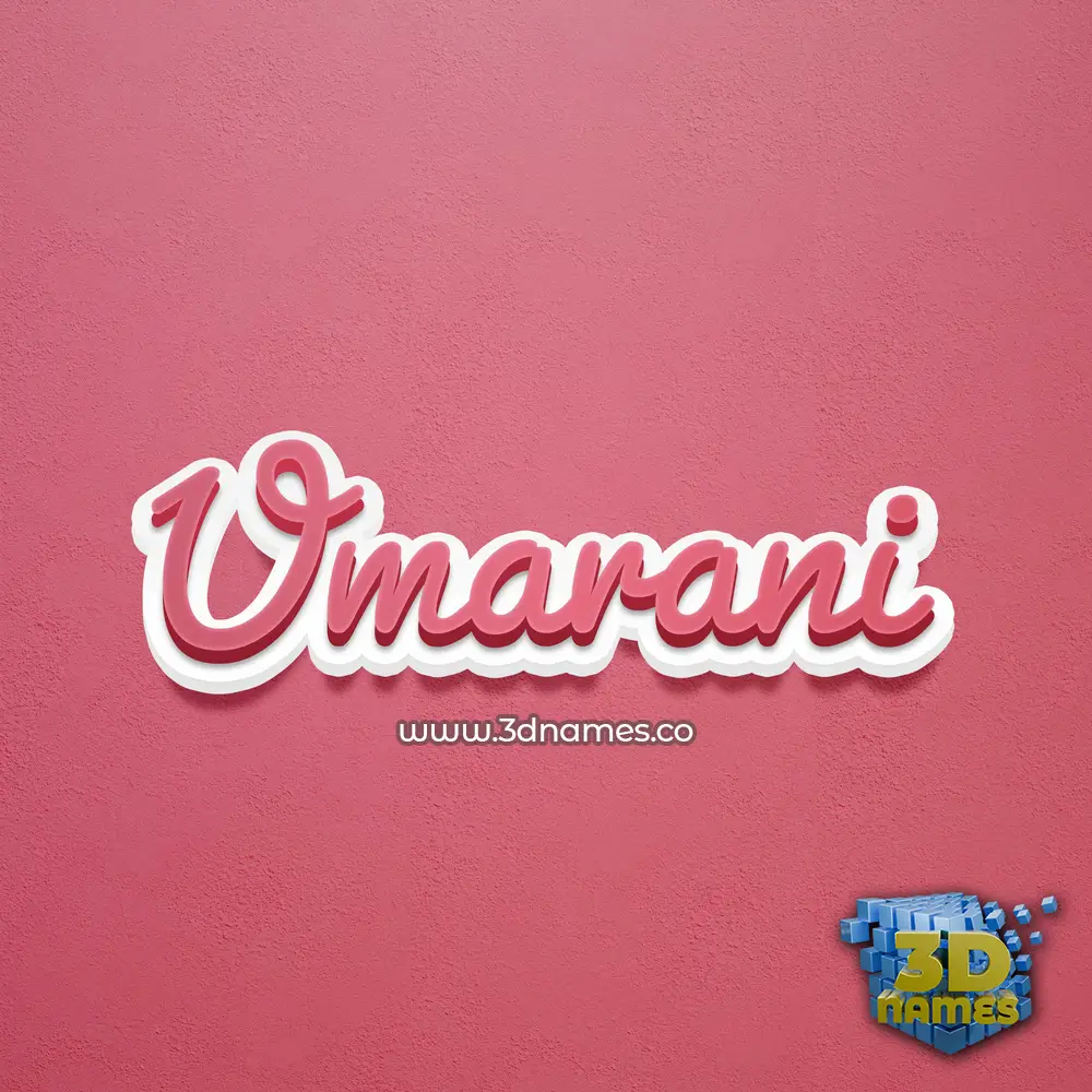 umarani in Red Scribble style - 3D name wallpaper