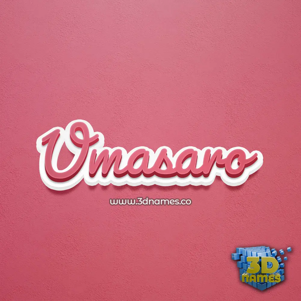 umasaro in Red Scribble style - 3D name wallpaper