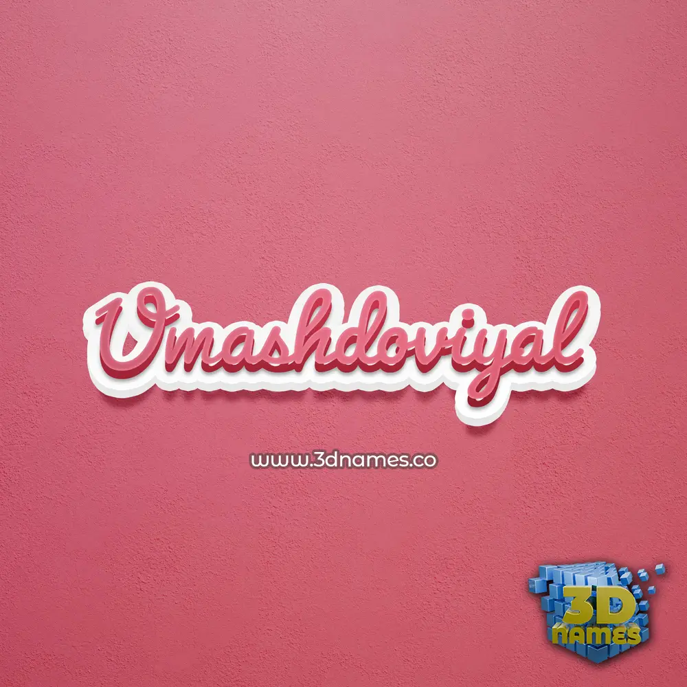 umashdoviyal in Red Scribble style - 3D name wallpaper