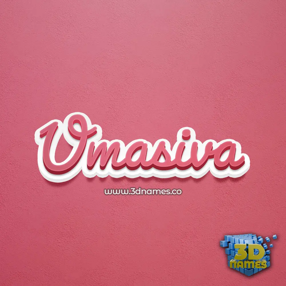 umasiva in Red Scribble style - 3D name wallpaper