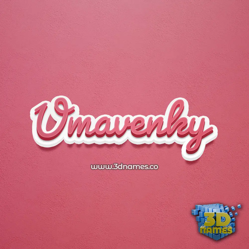 umavenky in Red Scribble style - 3D name wallpaper