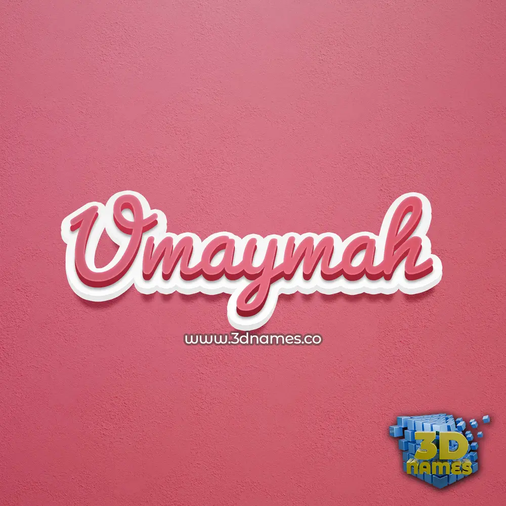 umaymah in Red Scribble style - 3D name wallpaper
