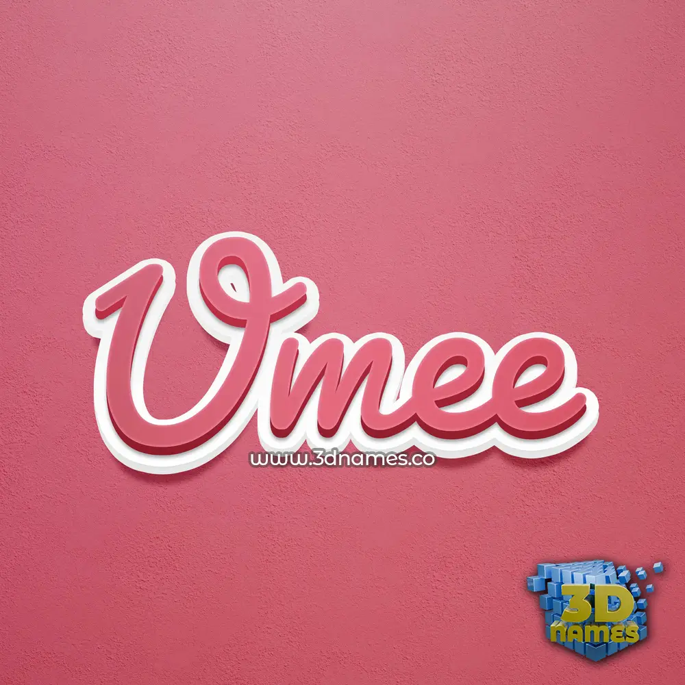 umee in Red Scribble style - 3D name wallpaper