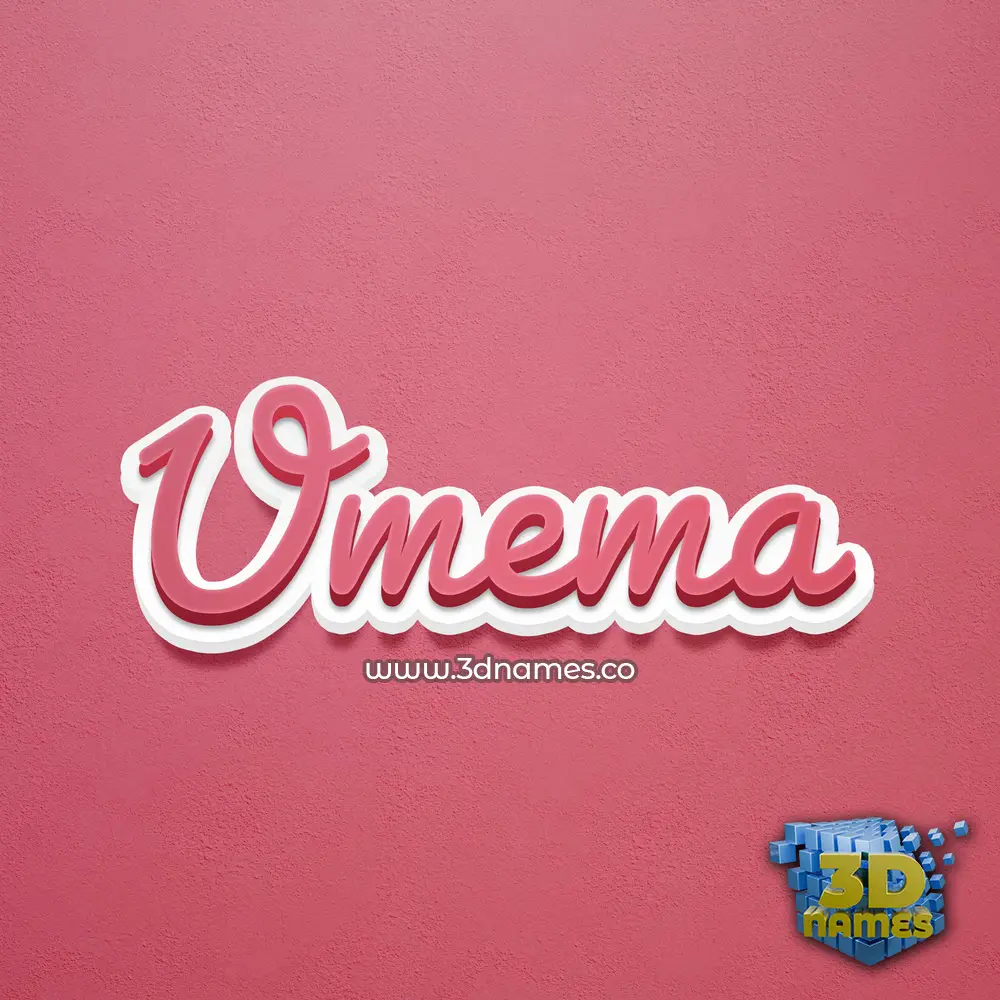 umema in Red Scribble style - 3D name wallpaper