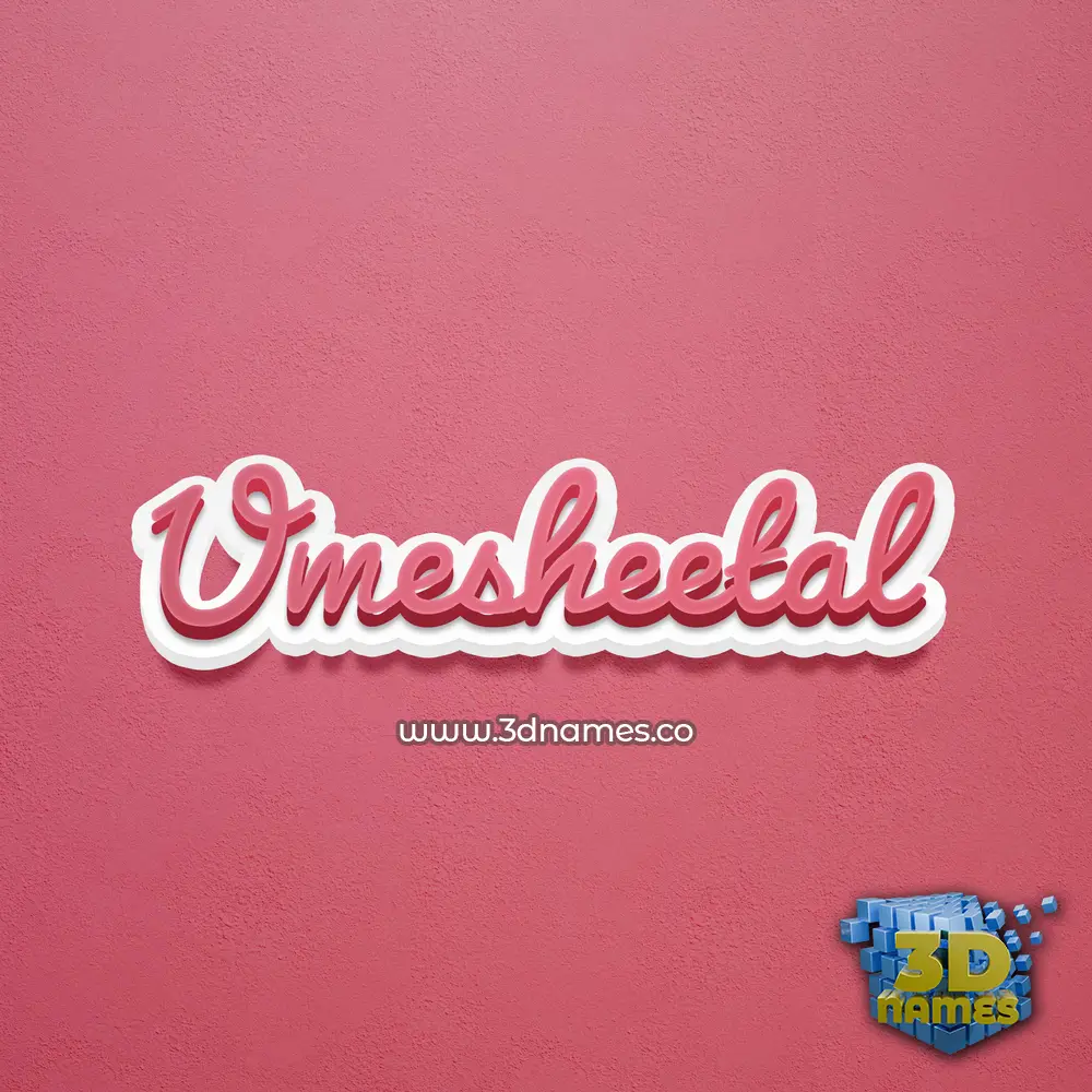 umesheetal in Red Scribble style - 3D name wallpaper