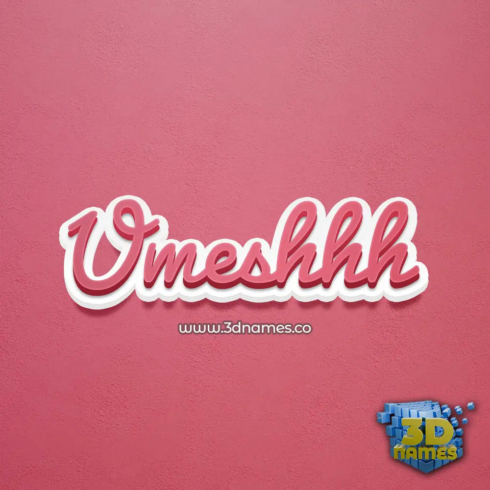 umeshhh in Red Scribble style - 3D name wallpaper