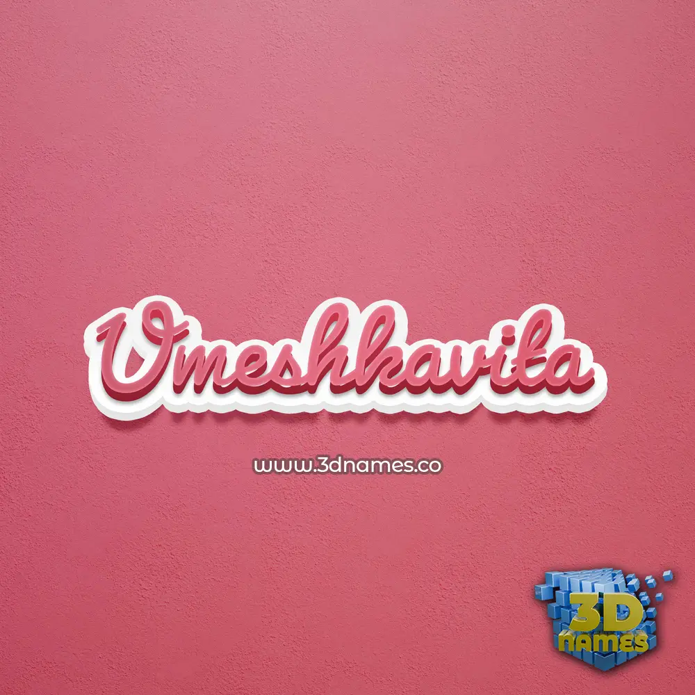 umeshkavita in Red Scribble style - 3D name wallpaper