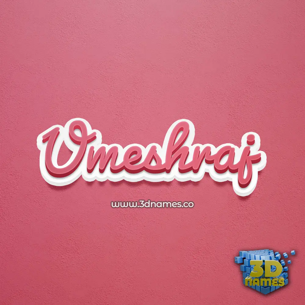 umeshraj in Red Scribble style - 3D name wallpaper