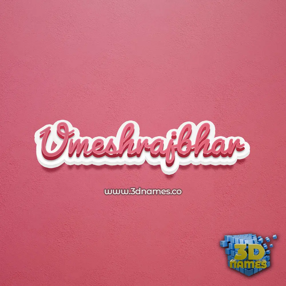 umeshrajbhar in Red Scribble style - 3D name wallpaper