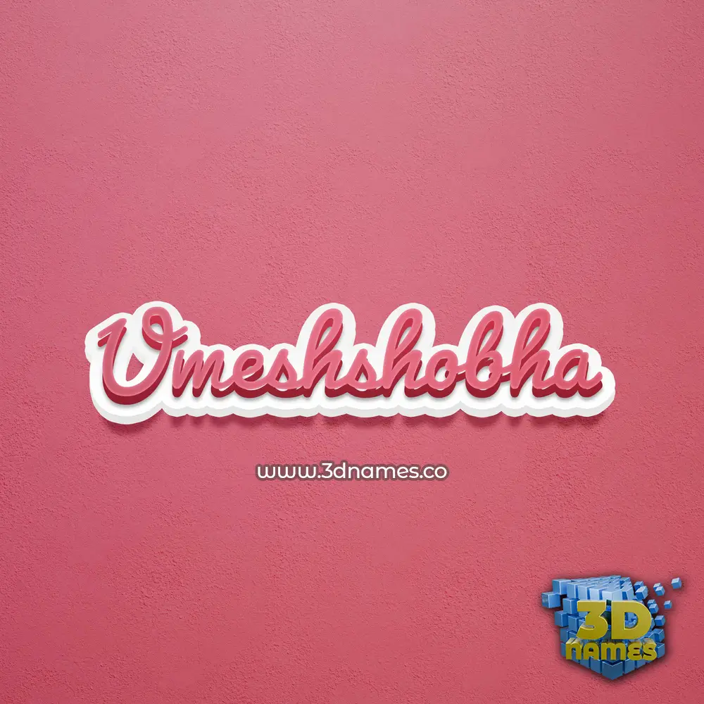 umeshshobha in Red Scribble style - 3D name wallpaper