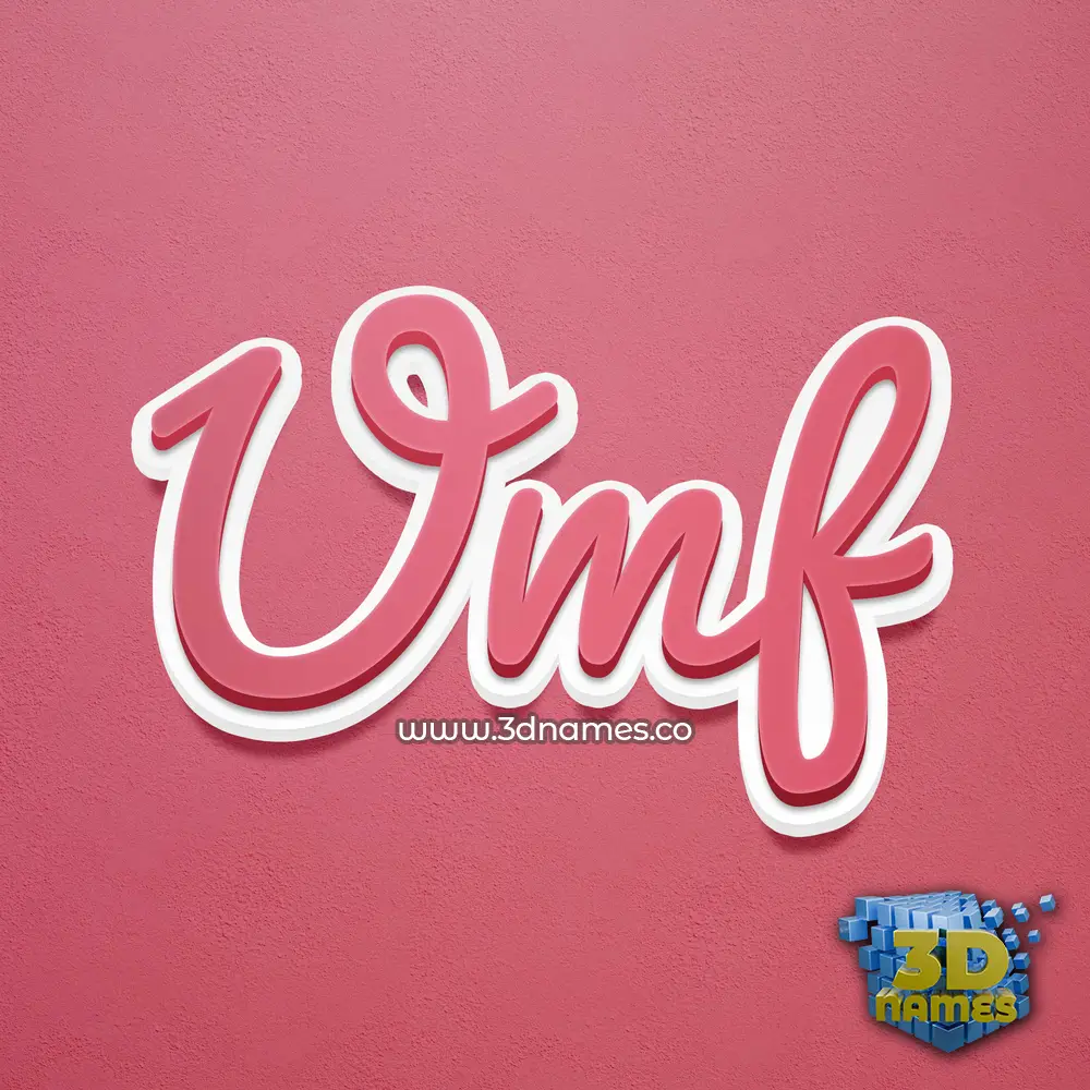umf in Red Scribble style - 3D name wallpaper