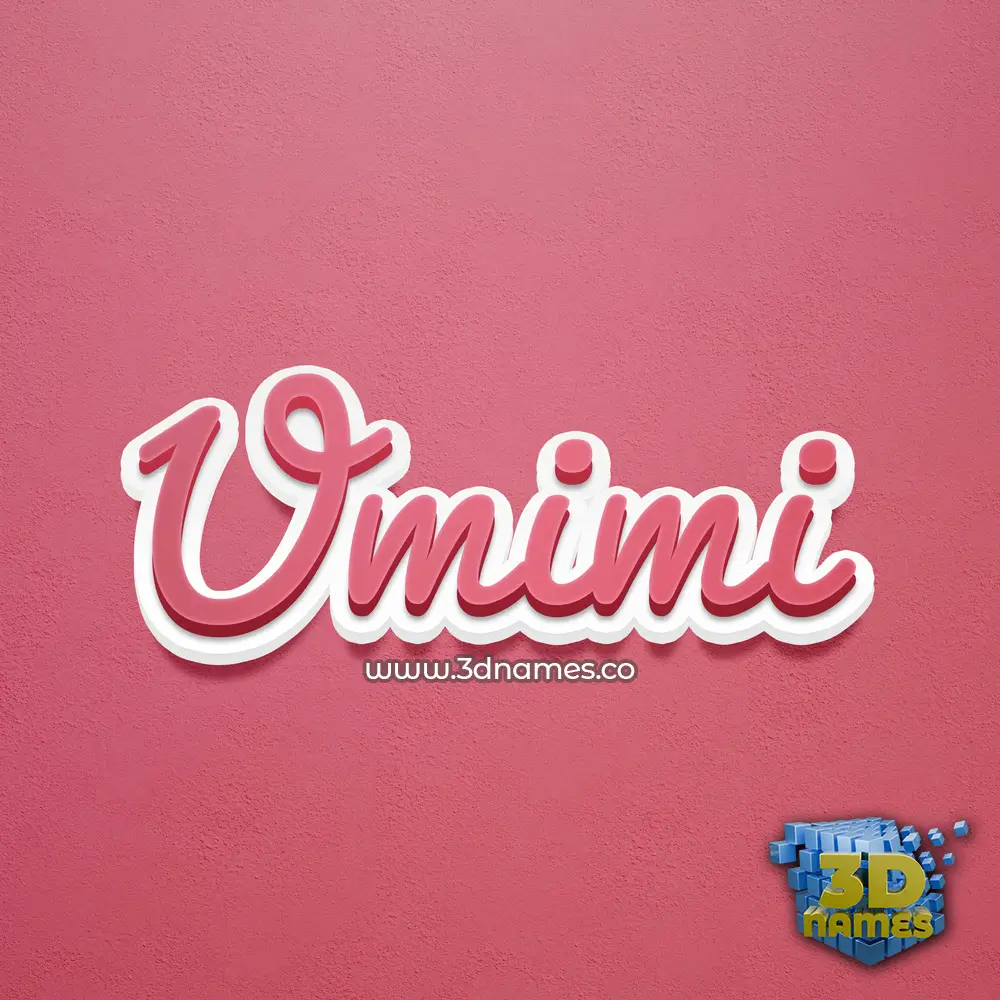 umimi in Red Scribble style - 3D name wallpaper