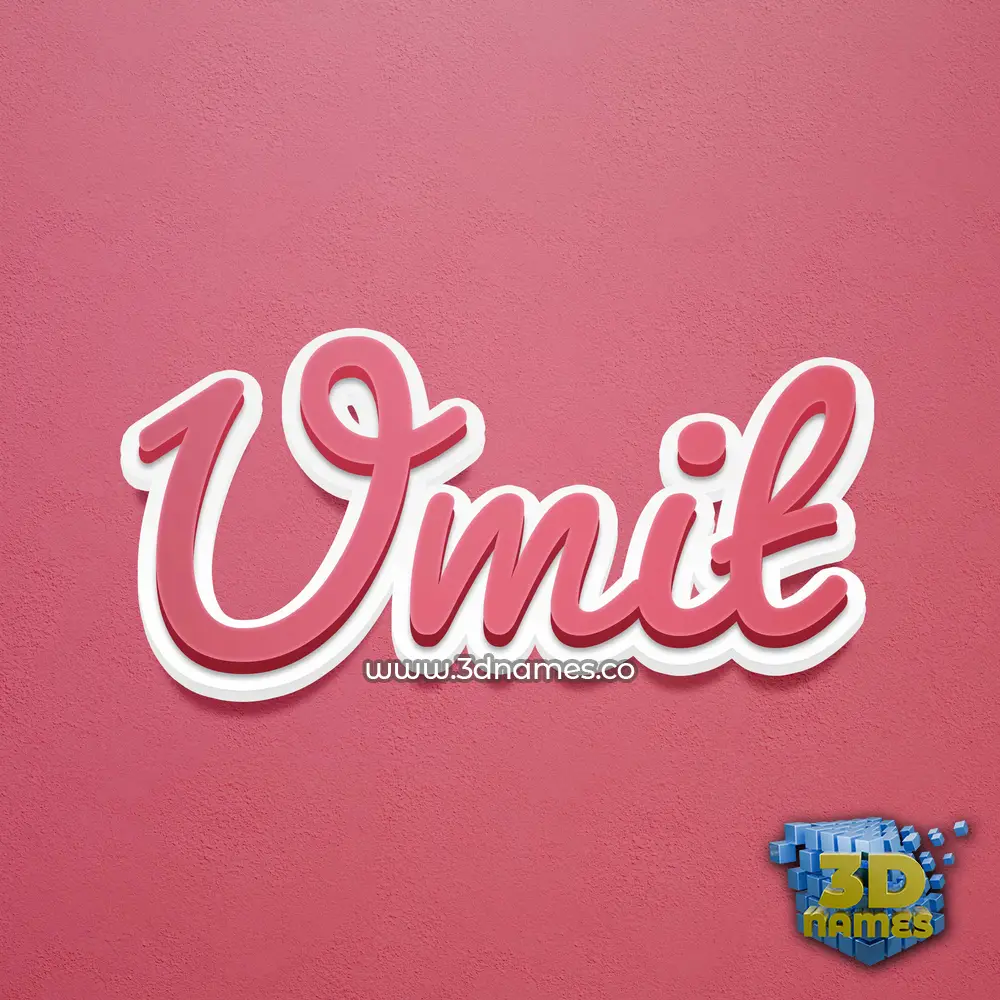 umit in Red Scribble style - 3D name wallpaper