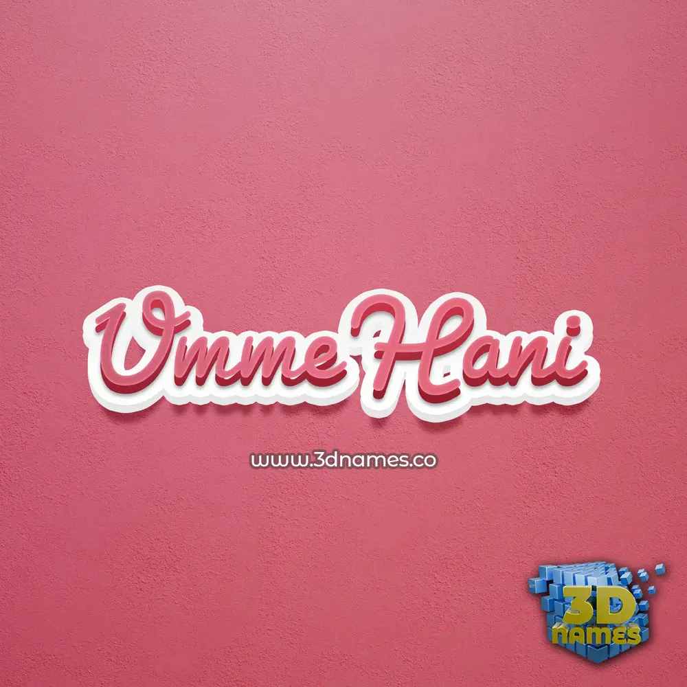 umme hani in Red Scribble style - 3D name wallpaper