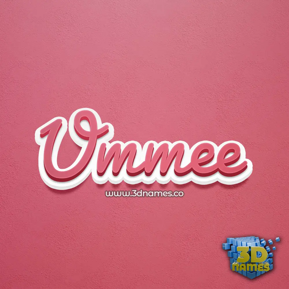 ummee in Red Scribble style - 3D name wallpaper