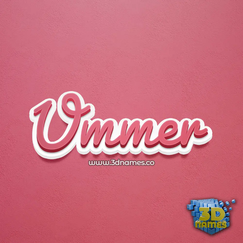 ummer in Red Scribble style - 3D name wallpaper
