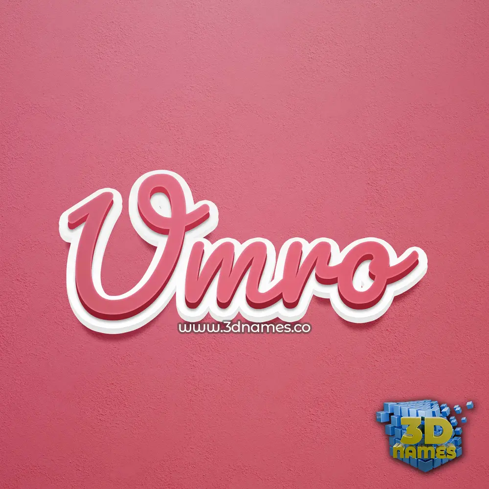 umro in Red Scribble style - 3D name wallpaper