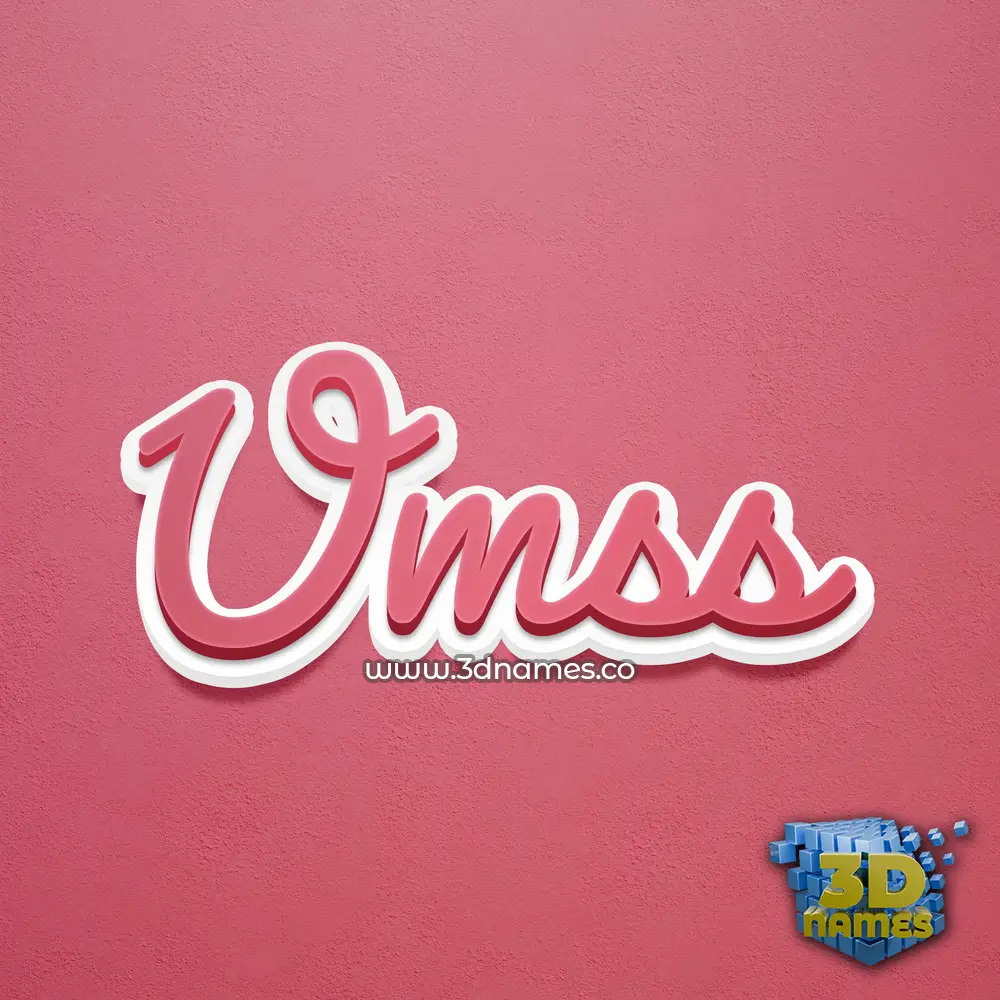 umss in Red Scribble style - 3D name wallpaper