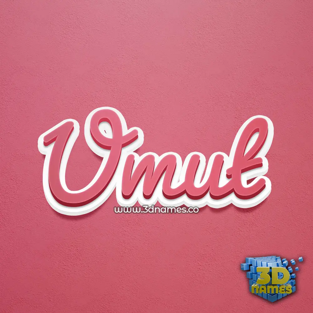 umut in Red Scribble style - 3D name wallpaper