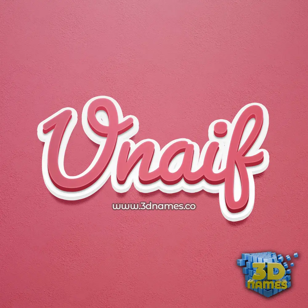 unaif in Red Scribble style - 3D name wallpaper
