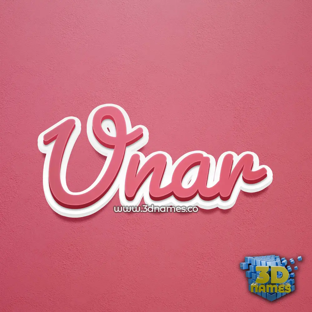 unar in Red Scribble style - 3D name wallpaper